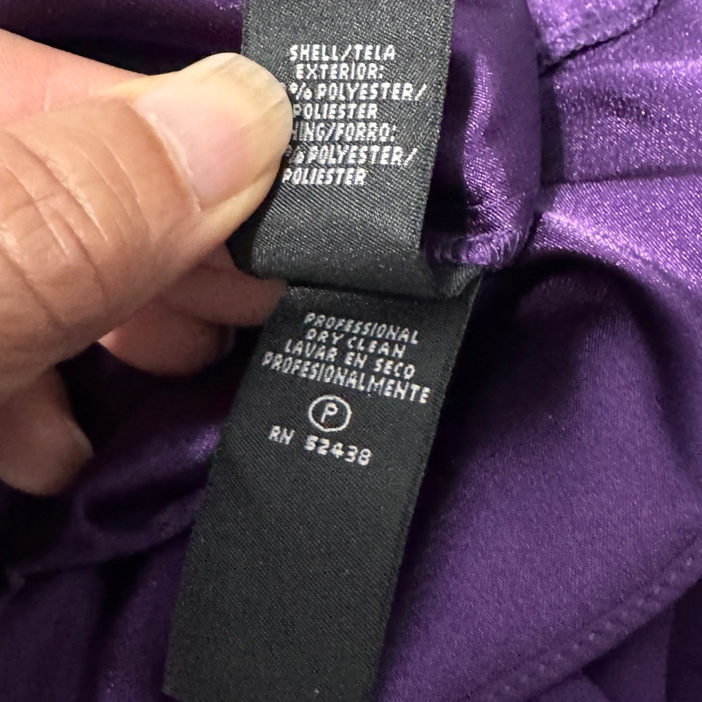 Democracy Purple Ruched Spaghetti Strap Mini Dress - Picture 5 of 7